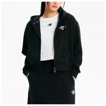 New Balance Толстовка с капюшоном на молнии Nqj Nbmde1W232 19 Вт Новая базовая толстовка с капюшоном на молнии Semi Ove Black series/85