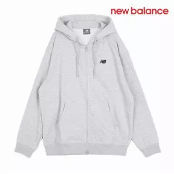 New Balance Толстовка с капюшоном на молнии D23 Nbmdfco103 Ac Uni Essential с маленьким логотипом и толстовкой с капюшоном FREE/L