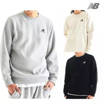 New Balance Uni Basic Small Logo Brushed Sweatshirt Nbncd41013 3 1 Tack grey (15)/90S