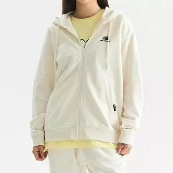 New Balance Унисекс толстовка с капюшоном на молнии Mdd31013 Ivory/90(S)