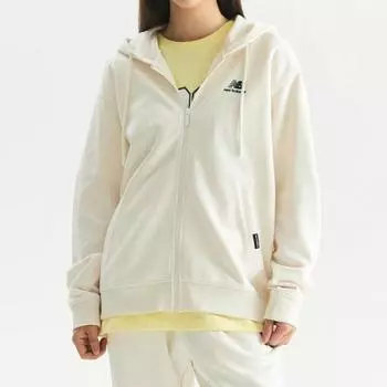 New Balance Унисекс толстовка с капюшоном на молнии Mdd31013 Ivory/100(L)