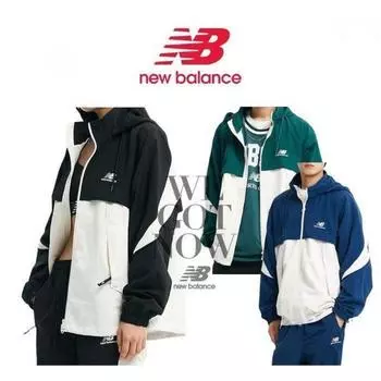 New Balance Ветровка Iu Uni Color Block Warm Up Jacket Hunter/90 (S)