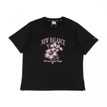 New Balance Women Frozen Flower Graphic ShorT Sleeve T shirT Nbnef3w622 19 S(85)