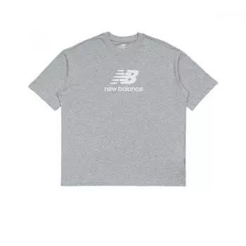 New Balance Women S eSSenceS STacked Logo ShorT Sleeve T ShirT M(90)