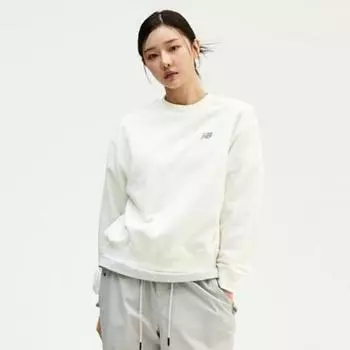 New Balance Wt41508 Small Logo Sweatshirt Nbnce2s042 3 (10)White/85(S)
