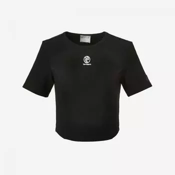 New Balance Женская летняя футболка в рубчик Slim fit Nbnee2w502 19 черная S