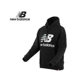New Balance Женская толстовка с капюшоном с логотипом nbn0c4S012 черная черная 90