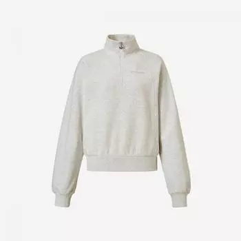New Balance Женская толстовка S Signature Ft Half Zip Up Nbncebw832 Ac Melange Grey M
