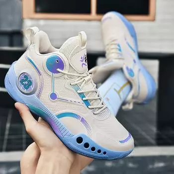 New basketball shoes, male and teenage students actual combat cement floor sneakers, non-slip and wear-resistant sports and leisure running shoes 36