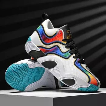 New basketball shoes men s high-top combat boots children s older children s adolescent middle school students sneakers cement floor sneakers men s a 36