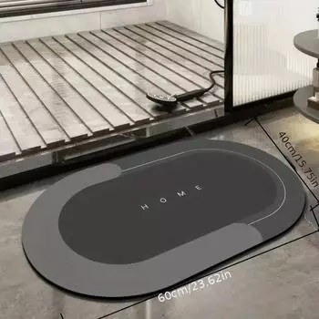 Новый впитывающий быстросохнущий коврик для ванной комнаты, нескользящий коврик для двери туалета, простой бытовой коврик из диатомовой грязи 60 * 90cm (crystal velvet)