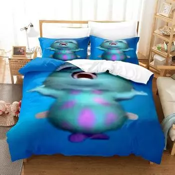 New Bibble meme Bedding Set Single Twin Full Queen King Size Bed Set Aldult Kid Bedroom Duvetcover Sets 3D Anime Bed Sheet Set 70x133cm 2pcs