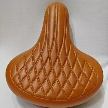 New bicycle seat R saddle seat cushion shock absorption, sun protection and waterproof universal super soft folding Stripe/Dual Track светло-коричневого