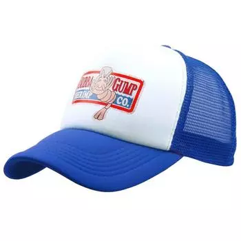 New Bill Curved Bubba Gump Shrimp Hat Red Cap Forrest Gump Halloween Costume BlueNet