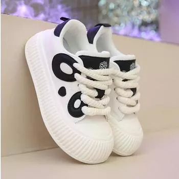 New biscuit shoes high value women s casual shoes thick-soled versatile panda shoes women s autumn and winter thick-soled heightening shoes big head 35