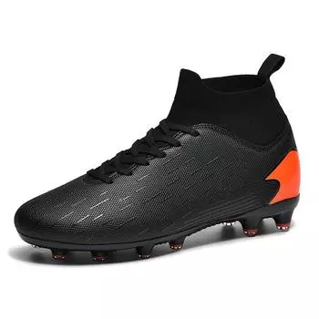 New black and white training shoes youth sports shoes football shoes non-slip SOCCER SHOES factory direct sales 35