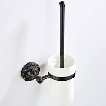 new black copper Toilet Brush Bathroom Cleaning Brush Holder with Hardware vintage bat Toilet brush sethroom attachment чёрный