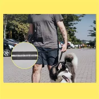 New Black Outdoor Dog Walking Rope Multifunctional Large Dog Pet Leash Car Dog Leash