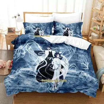 New Bleach Bedding Set Cartoon Anime three-piece set Adult Kid Bedroom Duvetcover Sets roupa de cama casal Cool roupa de cama 70x133cm 2pcs