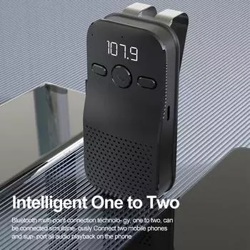 Новый автомобильный комплект громкой связи Bluetooth 5.4, Hi-Fi динамик, 3 Вт, беспроводной аудиоприемник, MP3-плеер, шумоподавление, солнцезащитный козырек