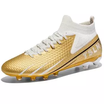 New Boots Football Shoes Sports High Top Ag Broken Nails Non-slip Comfortable Large Size Sports Long Nails Grass Football Shoes 36