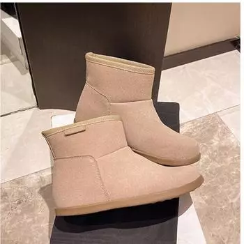 New Boots for Woman Non-slip Winter Solid Color 2024 High Quality Fashion Outdoors Comfortable Female Ankle Boots Botines Mujer 35 кофейный