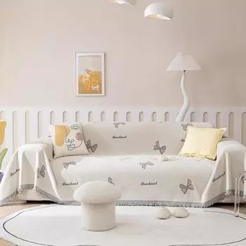 New Bow Chenille Sofa Cushion Sofa Cover Universal Cover Advanced Sofa Cover Four Seasons Universal Sofa Towel 180*130cm