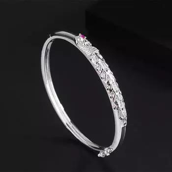 New bracelet women s adjustable mozzarella diamond bracelet fashion peacock inlaid zircon copper bracelet платиновый