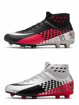 New breathable sports high-top TF spike football shoes lightweight adult game training shoes men s and women s large sizes 40