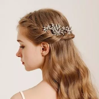 New bridal jewelry handmade crystal hairpin wedding banquet dance performance headdress U-shaped rhinestone hairpin