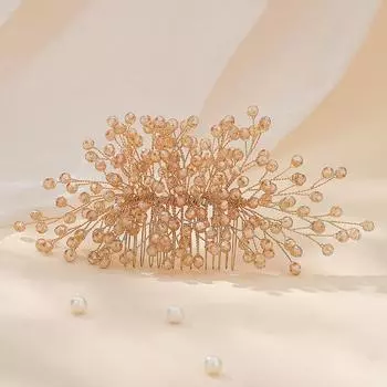 Новая свадебная тиара, хрустальный гребень для волос ручной работы, свадебное платье, ретро-аксессуары для волос, роскошный и красивый гребень