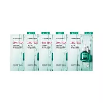[NEW] Bring Green Zinc Teca Trouble Serum Mask 4+1 sheet plan,Korean mask pack Zinc Teca Mask 4+1