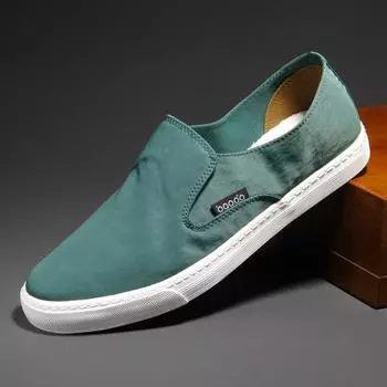 New British Men s Canvas Shoes Breathable Casual shoes low-top shoes Sneakers Loafers slip-on shoes mens Shoes 7.5 жёлтый