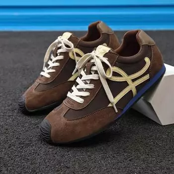 New British stylish wedge sneaker men s lace up non slip sports shoes casual faux leather sneaker male comfortable running shoes 39