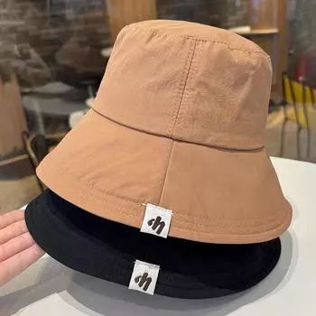 New bucket hat women s full face with foldable summer outdoor face small brim anti-ultraviolet sun protection hat M56-58cm чёрный