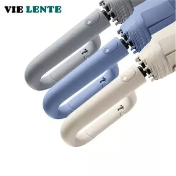 New Buckle Handle, Can Be Placed Anywhere, Vinyl Shade Rain and High-end Automatic Umbrella Shade Umbrellas Clear Umbrella чёрный