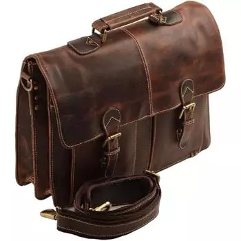 Новый портфель из кожи буйвола, сумка-мессенджер, деловая офисная сумка для ноутбука, сумки через плечо для мужчин и женщин, 16 дюймов, средний размер