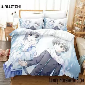 New Bungaku Shoujo Bedding Set Single Twin Full Queen King Size Bed Set Adult Kid Bedroom Duvet cover Sets Kawaii Bed Sheet Set 70x133cm 2pcs