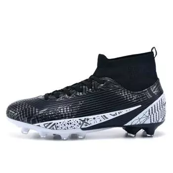 New C Luo same football shoes boys high top AG long nails adult professional broken nails student training shoes women 33
