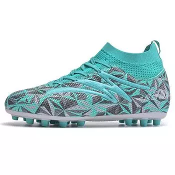New camouflage high-top football shoes long nails broken nails football non-slip and wear-resistant unisex football shoes 34