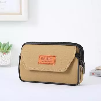 New Canvas Multifunctional Cell Phone Waist Bag - Fashionable, Durable, and Wearable