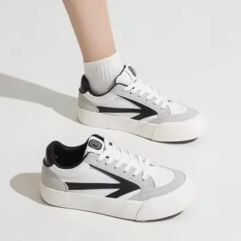 Новые парусиновые туфли женские туфли студенческие корейские версии повседневные туфли для досок в спортивном стиле Ins Trend на шнуровке плоская подошва 35 бежевый