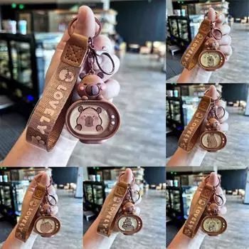 Новая светящаяся капибара, милый брелок, подвеска на школьный рюкзак, студенческий подарок, кукла, автомат, рождественский маленький подарок A1