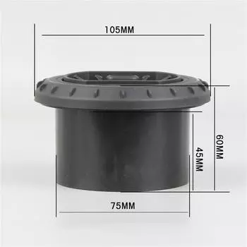 New Car 75mm Parking Heater Air Vent Heater Air Outlet Black For Parking Heater D2