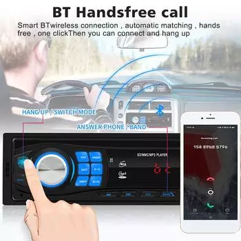 New Car Bluetooth FM Radio Card And USB Drive Integrated Player Central Control Modification Car MP3 12V P5T9 A