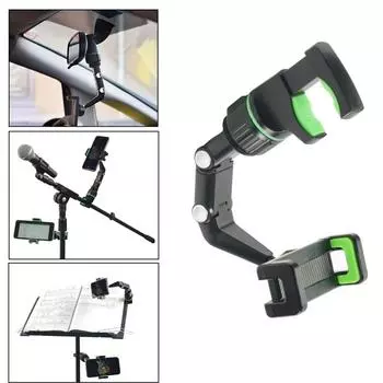 NEW Car Cell Phone Holder Clip Equipment Green/Grey Live Microphone Mounts Multi-functional Telephone Multi-node Worldmuma зелёный