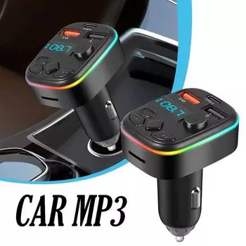 New Car FM Transmitter Bluetooth Car Charge Dual USB Radio Aux Port+Type-C Audio MP3 Call Wireless Modulator Player Handsfr M2N2