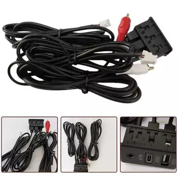 New Car Navi 4/6 Pin to USB Audio Input Port Panel Interface Extension Cable Adapter