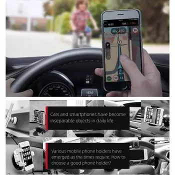 New Car Phone Holder 6.5inch GPS Navigation Dashboard Phone Holder in Car for Universal Mobile Phone Clip Mount Stand Bracket