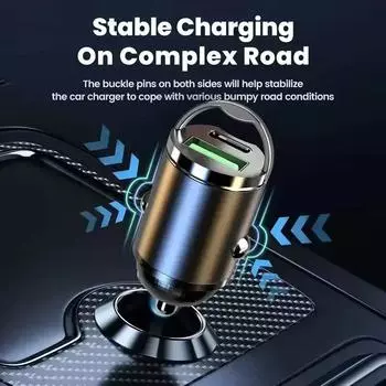 new car pull ring super fast charging mini hidden PD+usb port multi-function car charger car electrical appliances чёрный
